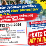 Απειλούν μαθητές με αποκλεισμό από τις Πανελλαδικές για μια… ταυτότητα!